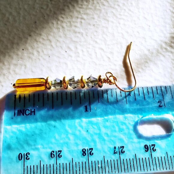 Handmade: Stick Earrings! Slim Beaded & Lightweight ~ Each Pair is different! - Picture 5 of 6